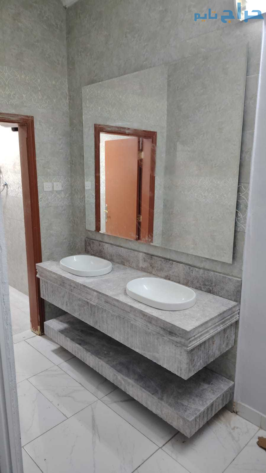 مغاسل رخام , ديكورات مغاسل حمامات جديدة