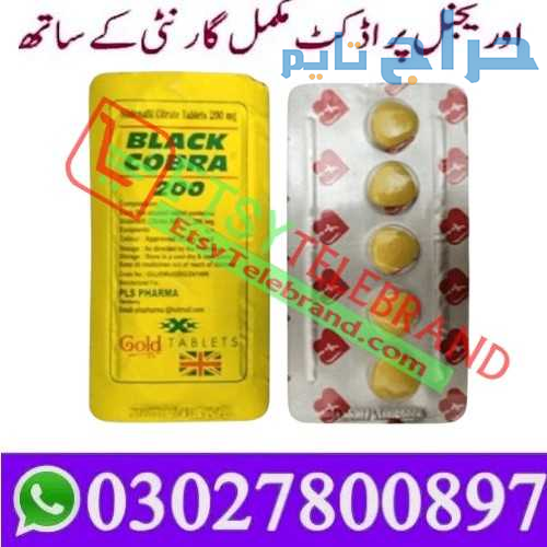 Black Cobra 200mg Tablets in Gujranwala ( 0302.78O...